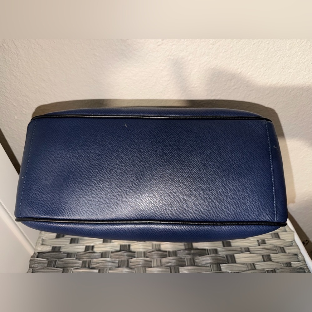 Vera Bradley Leather Satchel Crossbody – Navy & Black - Picture 15 of 16